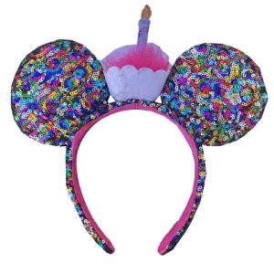 disney mickey ears birthday cupcake sequined ears 01