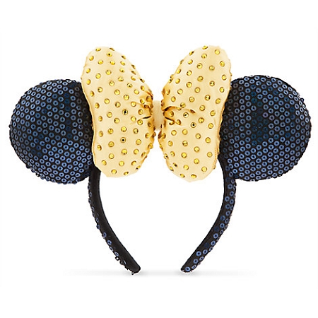 disney mickey ears blie with yellow bow sequined ears 01