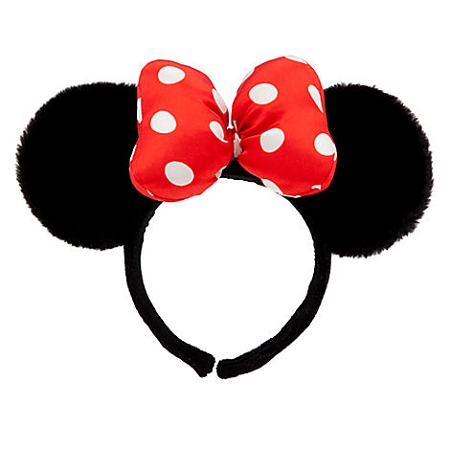 disney mickey ears fuzzy red polka dot ears 01