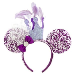disney mickey ears purple crown feather ears 01