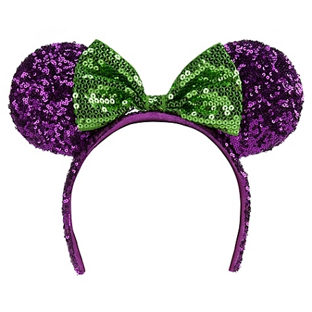 disney mickey ears purple green sequined ears 01